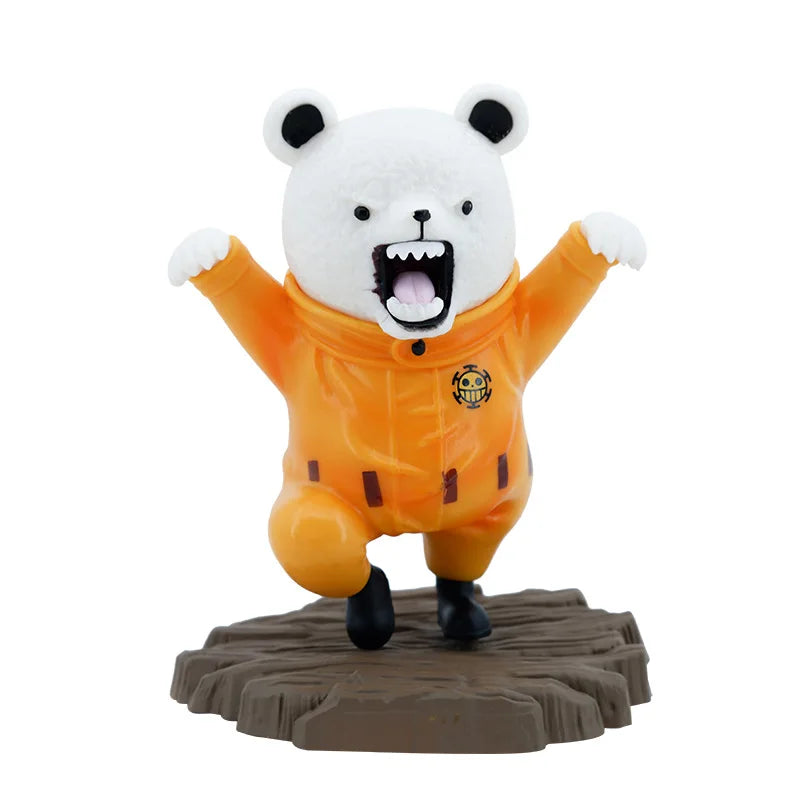 One Piece 13CM Bepo Anime Action Figure Kawaii Cartoon Cute Pet Figurine Beibo Bear Model Toys Decoration for Children Gift Doll
