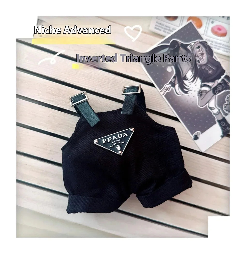 The first and second generations of Labubu only sell 17cm seated party clothes accessories inverted triangle workwear fashion (No Doll)
