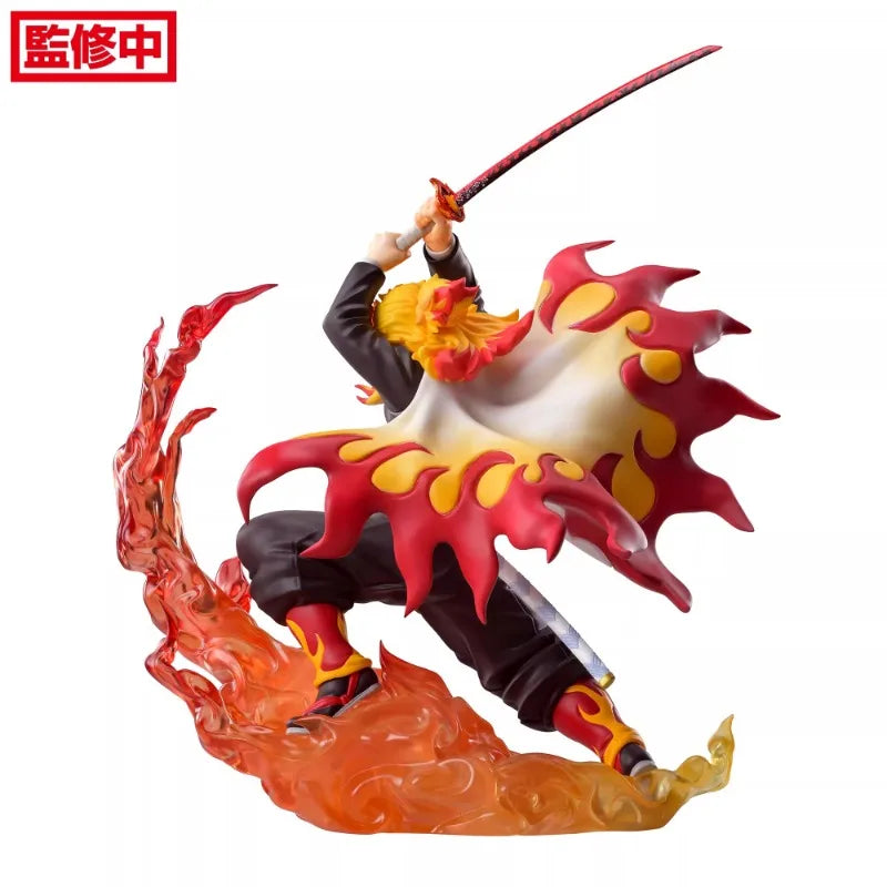 Demon Slayer Akaza Rengoku Kyoujurou Desktop Cute Doll Anime Action Figure Toy Gift Model Collection
