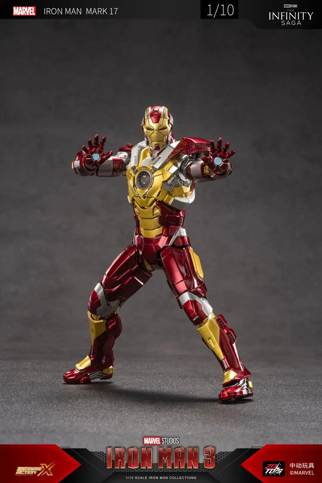 ZD Toys Iron Man Series Blacklash Figures 1/10 MK33 MK39 MK17 MK21Action Figurines Movie Statue Model Adult Collect Gift