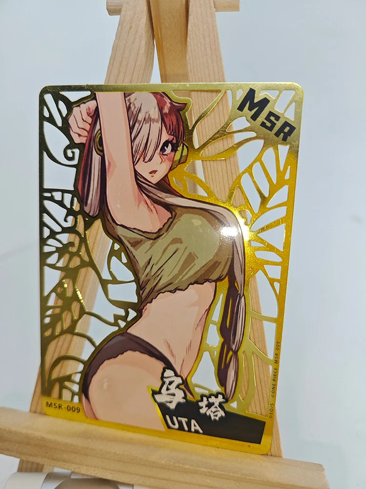 One Piece Cards MSR Metal Cards Nami Vivi Perona Uta Yamato Hancock Boy Anime Collectible Cards Christmas Birthday Present