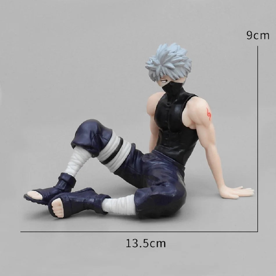2pcs Anime Naruto Shippuuden Hatake Kakashi Uzumaki Naruto Figure Tenohira Sitting Model Toy Gift Collection Action Figure PVC