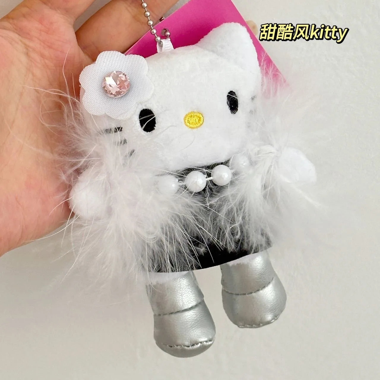 Kawaii Anime New Sanrio Hello Kitty Cartoon Plush Toy Fashion Plush Doll Pendant School Bag Keychain Accessories Gift for Friend