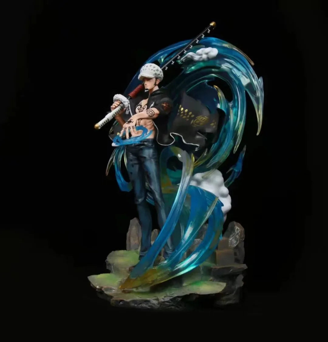 Anime One Piece Sailing Again Trafalgar Law Battle Ver. GK PVC Action Figure Statue Collectible Model Toys Doll with Light Gifts