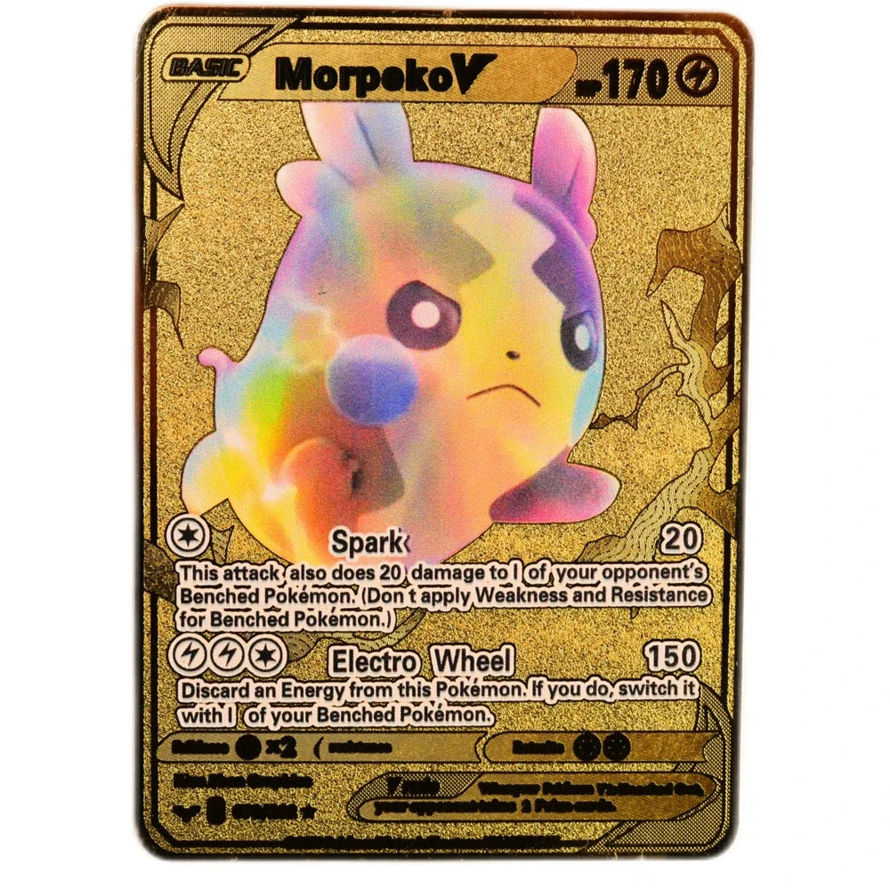 English Metal Pokemon Cards DIY Arceus Pikachu   Mewtwo Shiny Iron  GX Vmax EX Game Kids Collection Card Toy Gift pokemon card