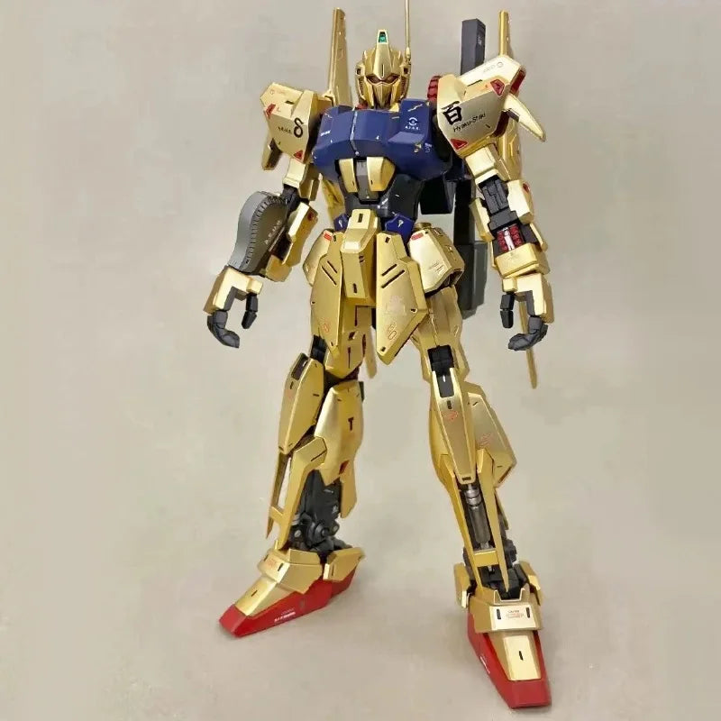 JMS Hayaku Shiki HG 1/144 MSN-00100 REVIVE Electroplate Gold Model Movable Joints Collectible Robot Mecha Kits Toys Gifts