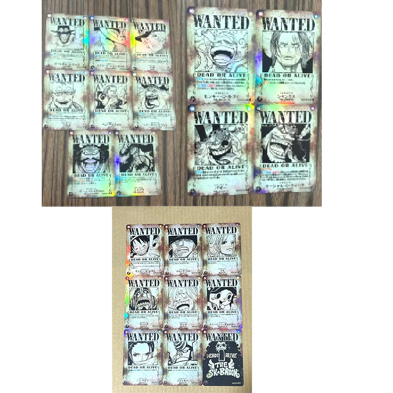 ONE PIECE Monkey D. Luffy Portgas D Ace Gol D Roger DiIY Homemade Xtreme Wanted Collection Card Toys Christmas Birthday Gift