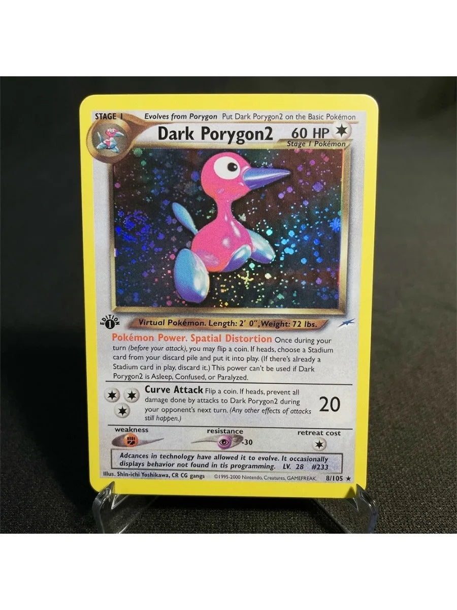 Pokémon Cards Foil Flash Card Neo Destiny Series Celebi Dark Donphan Light Flareon Collection Cards Model Toy Gifts Proxy Card