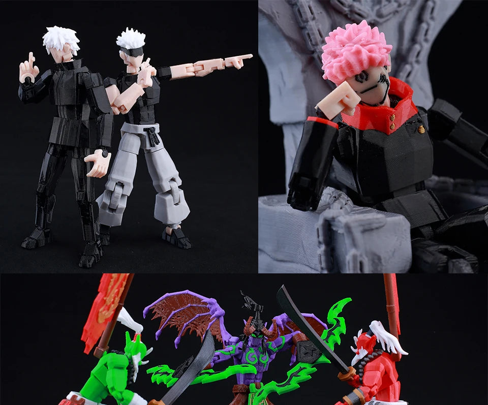 VIP-Dropshipping 9L3D Printed Anime Characters Lucky Dummy 13 Action Figures Multi-Jointed Movable Shapeshift Mannequin Toys