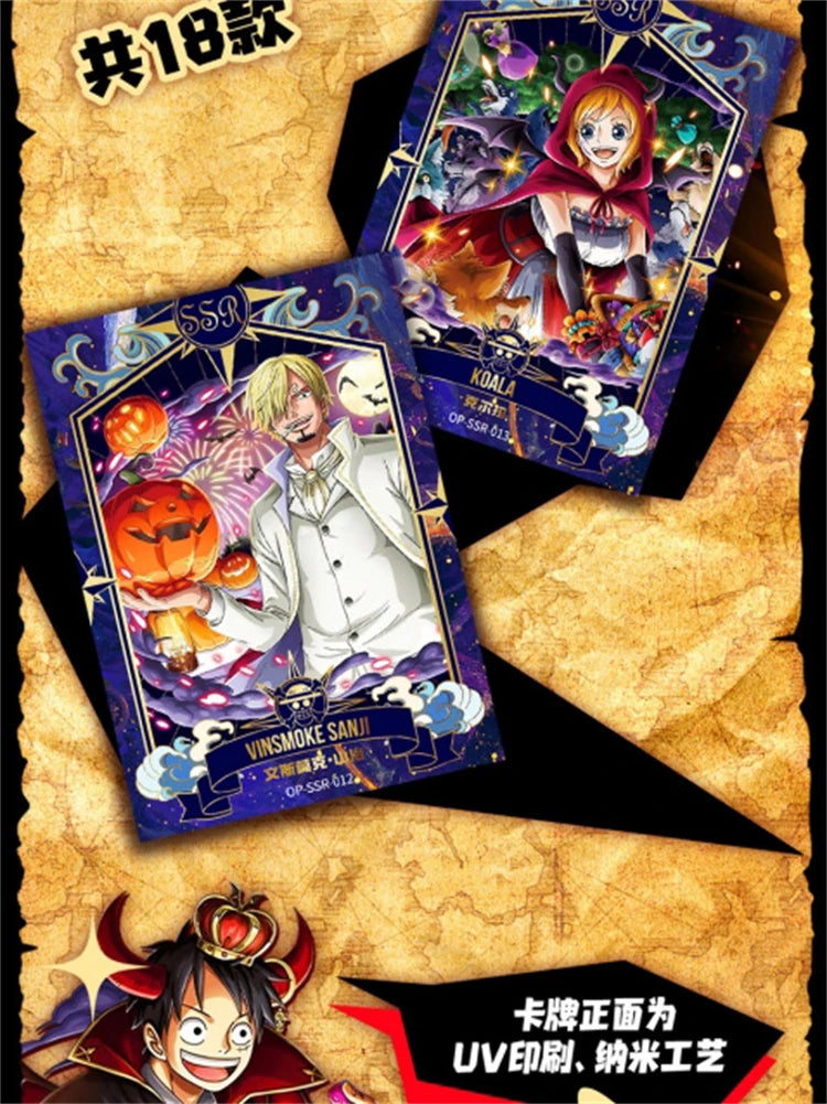 New One Piece Card Straw Hat Pirate Luffy Zoro Nami Classic Anime Character Collection Card Toys Gifts