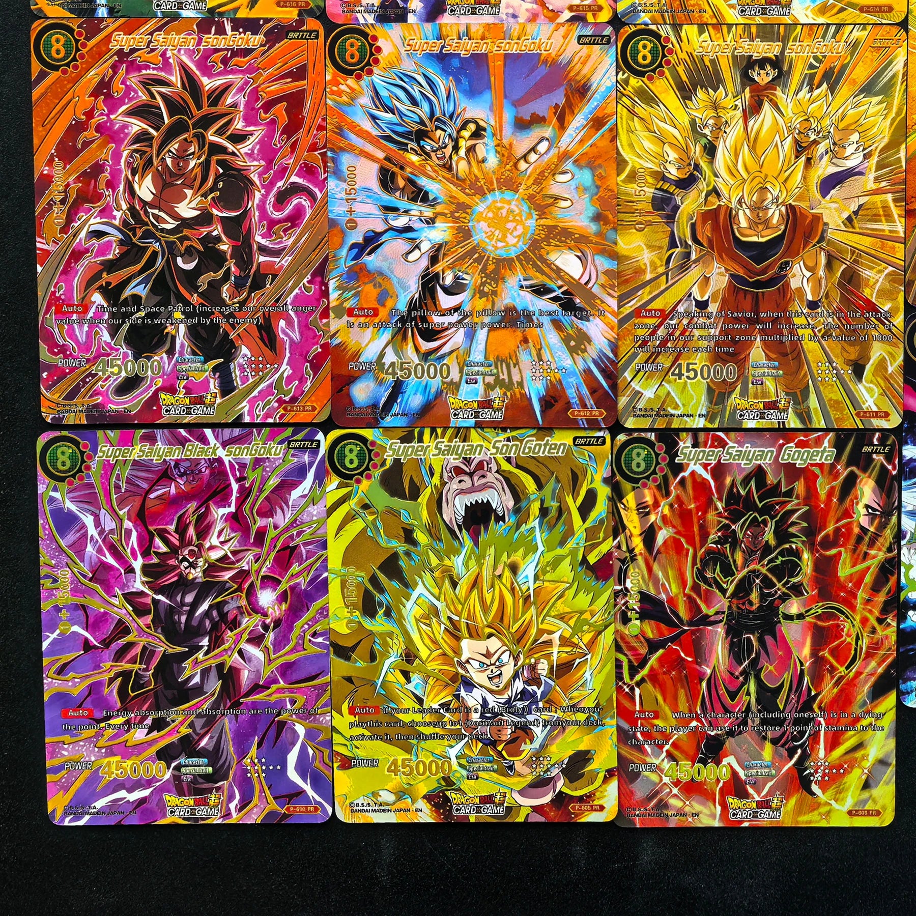 11Pcs/set Diy Dragon Ball Ultra Instinct Collection Card Refraction Color Flash Hot Stamping Super Saiyan Anime Cards Gift Toys