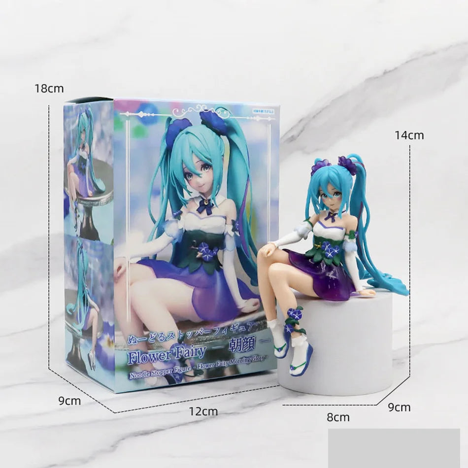 21cm Hatsune Miku Anime Figure Kawaii Thumbelina Vocaloid Wonderland PVC Action Figure Collection Model Doll Ornaments Toys Gift