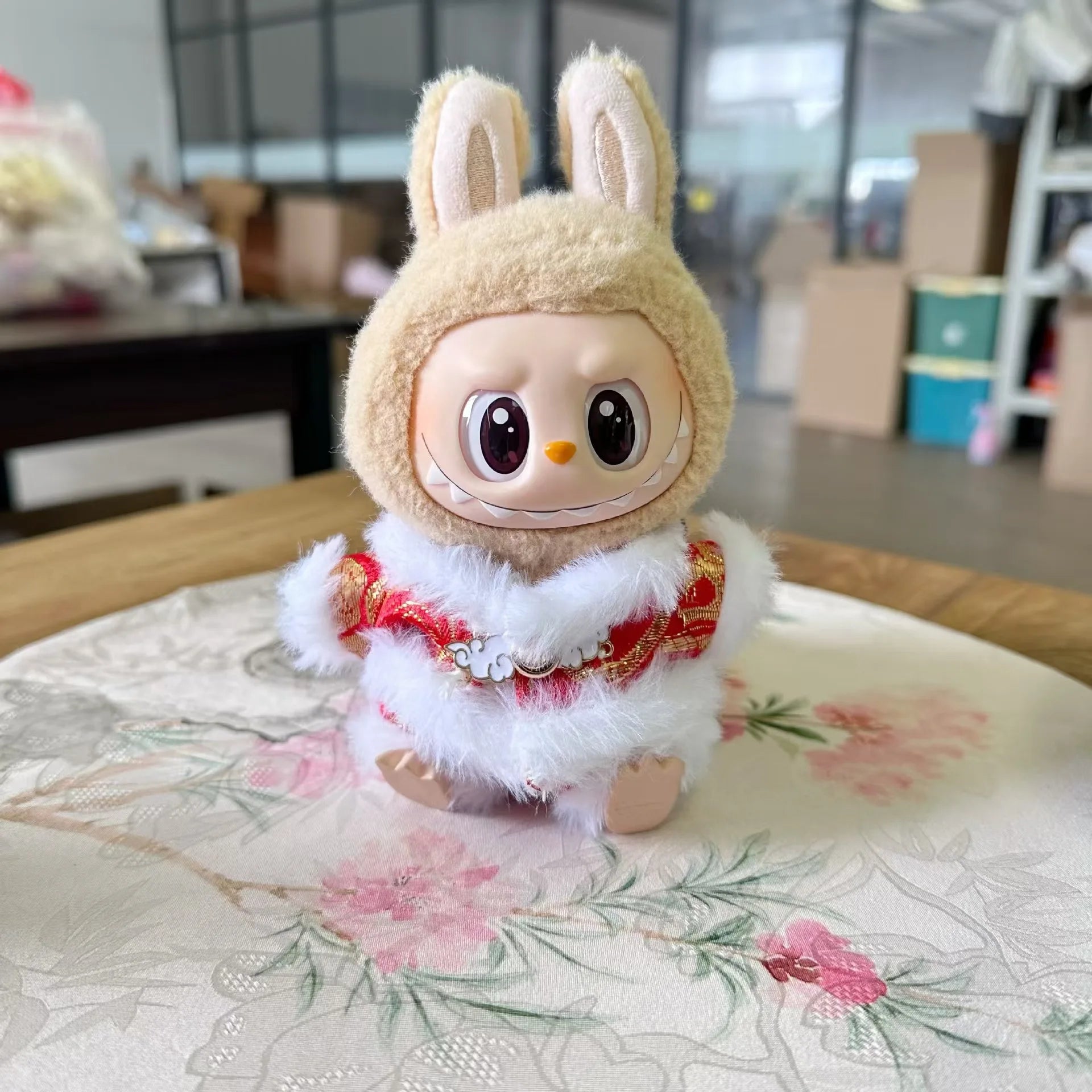 17cm Labubu I II Idol Dolls Scarf Hat Suits Clothing Plush Doll'S Clothes Outfit Accessories For Korea Kpop Exo Sitting Party