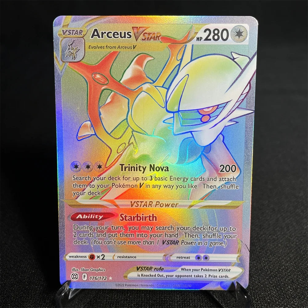 Pokemon Cards Holographic Sword & Shield Series Garchomp Genesect Duraludon Lilligant Evolution Collection Card Proxy Card
