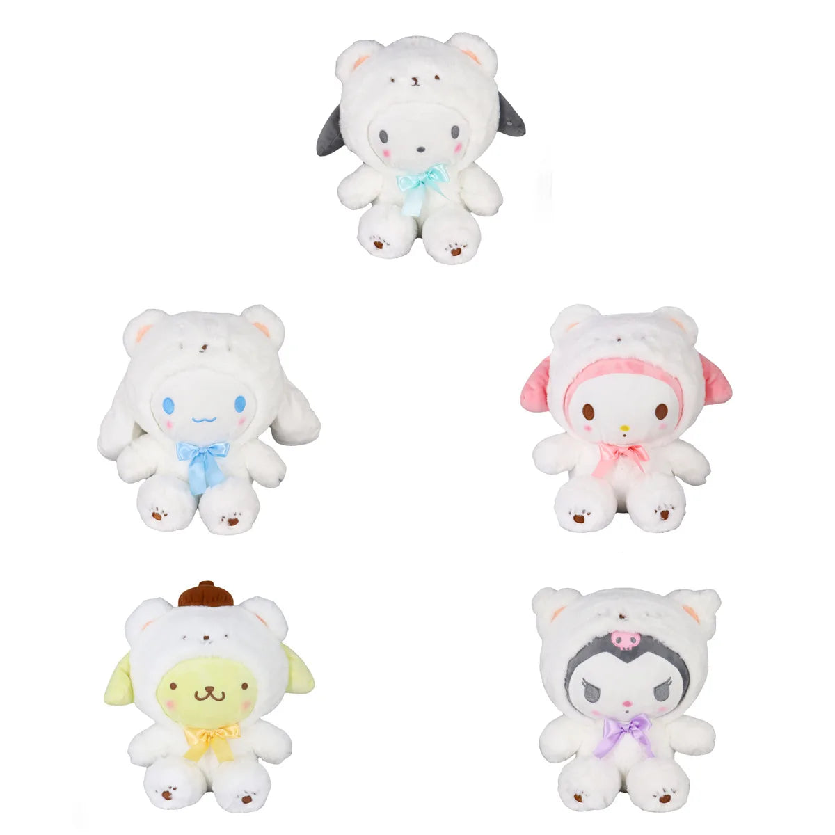 Sanrio Kuromi Cinnamoroll Melody Plush Toy Doll Anime Kawaii Doll Pendant Collection Children's Birthday Festival Gift