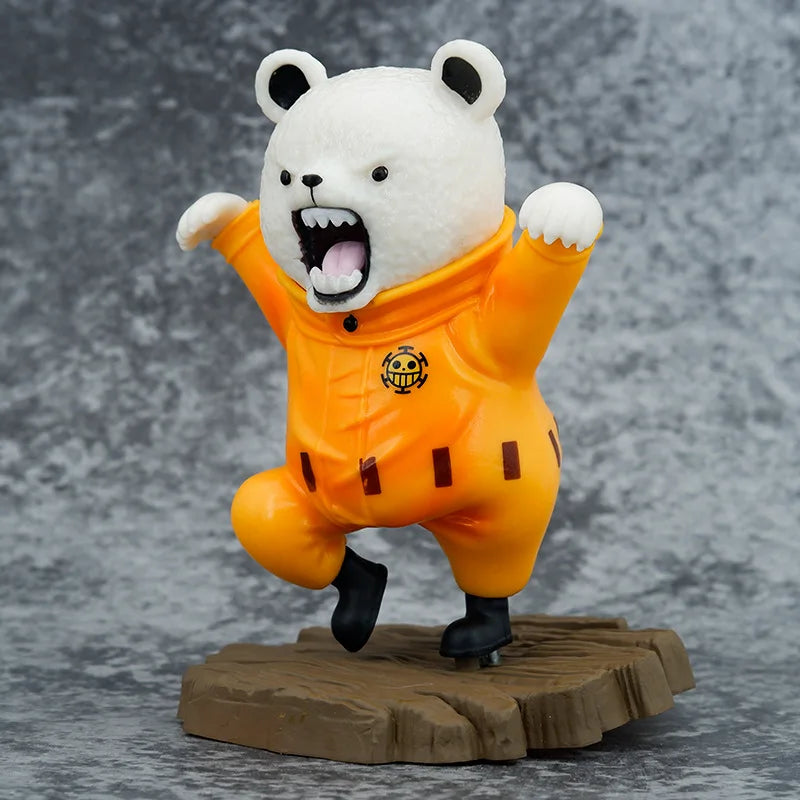 One Piece 13CM Bepo Anime Action Figure Kawaii Cartoon Cute Pet Figurine Beibo Bear Model Toys Decoration for Children Gift Doll