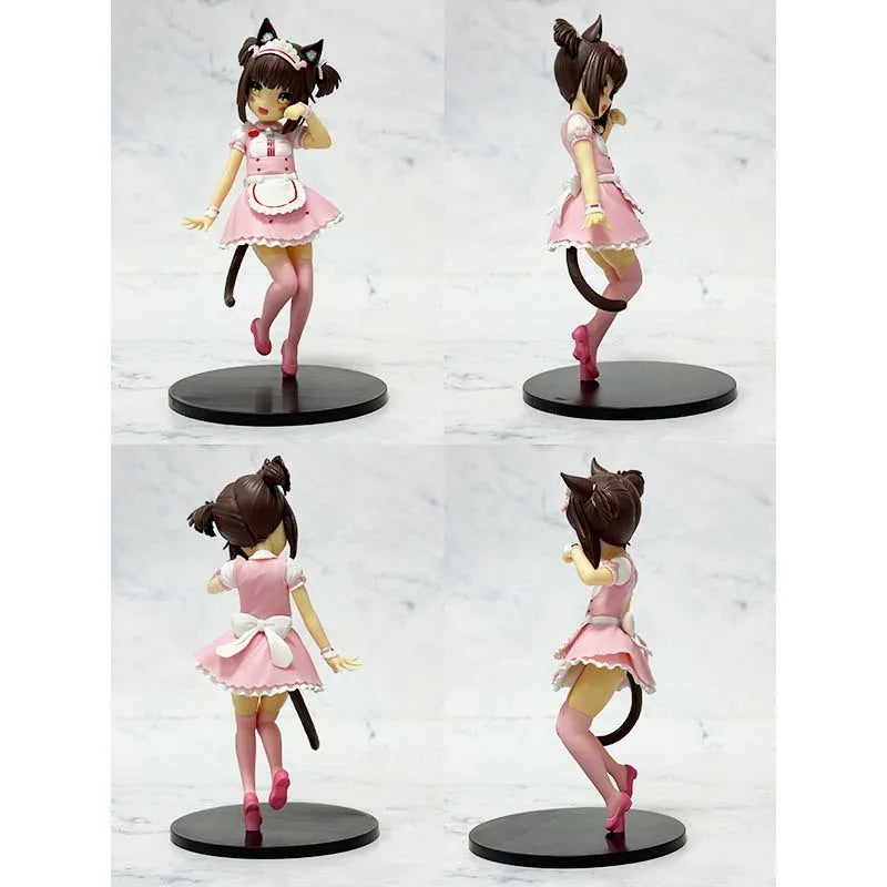 18CM Cat Maid Anime NEKOPARA Figure Chocolates Vanilla Cute Pretty Cat Style Model PVC Static Child Toys Collectible Gift Doll
