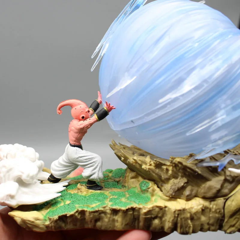 22cm Anime Dragon Ball Z Figure Son Goku VS Buu Battle Goku Figure GK Figurine Model Pvc Statue Collectible Decoration Doll Toys