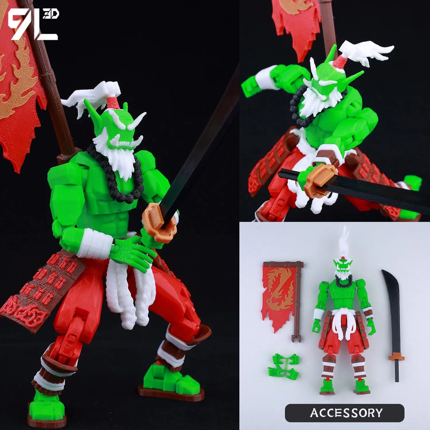 9L 3D Printed Demon Slayer Tanjiro Kamado Lucky Dummy 13 Movable Shapeshift Action Figures Mannequin Toys for Anime Fans