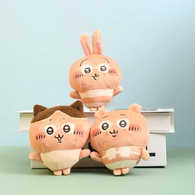 13cm Japanese Cartoon Beach Chiikawa Animated Plush Doll Usagi Keychain Pendant Hachiware Swimsuit Cute Plush Toy Girl Gift