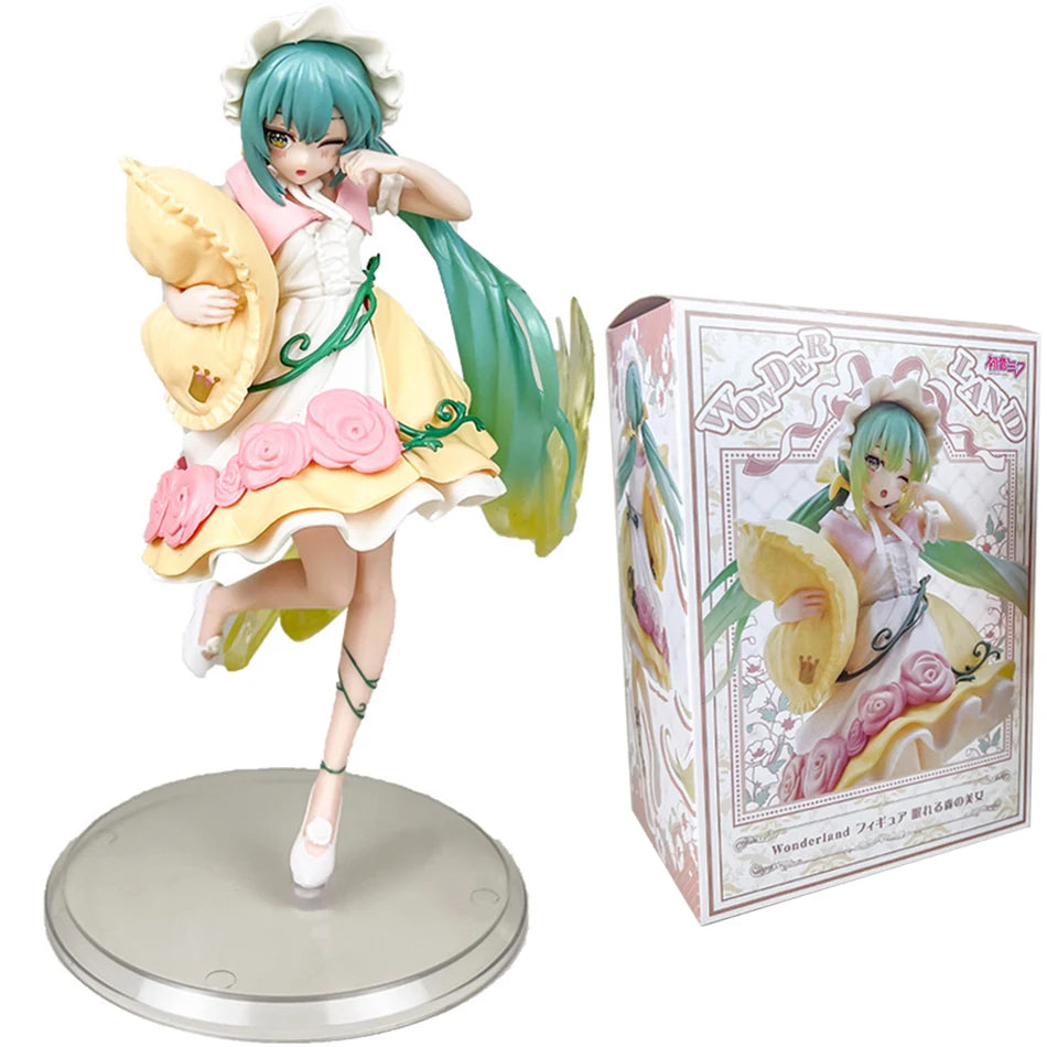 20CM Anime Hatsune Miku X Cinnamoroll Figure Anime Peripheral Collectible Models Decorative Decorations Children Kawaii Gift