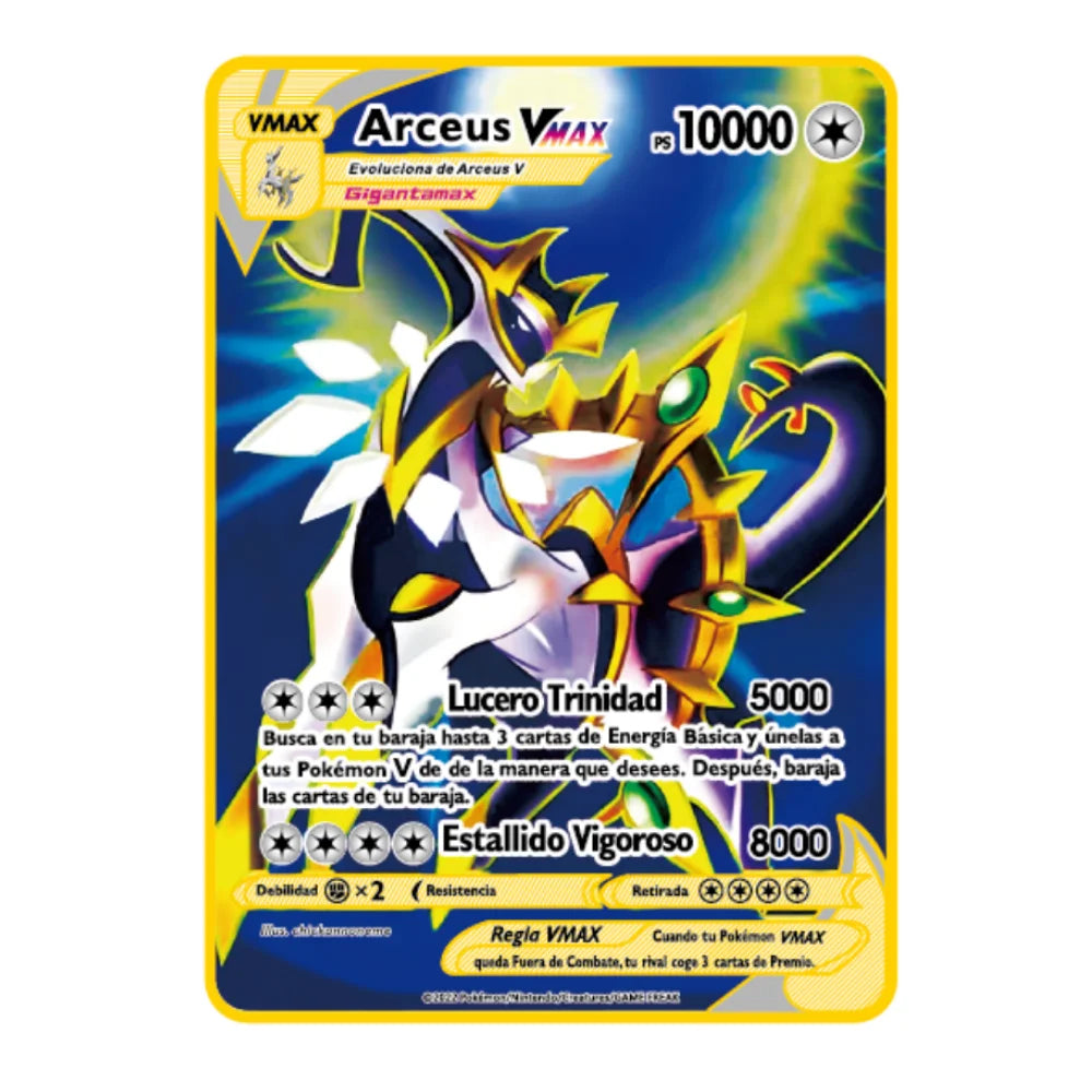 2024 New Spanish Pok é mon Cards Metal Pokemon Letters Spanish Pokemon Iron Cards Mewtwo Pikachu Gx Charizard Vmax Cartas Pok é