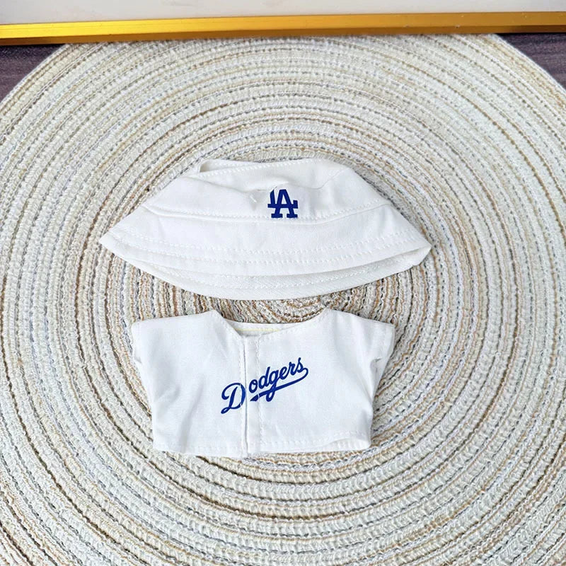 The first, second and third generations of Labubu clothes pendant Labubu sitting baby clothes LA baseball suit trend