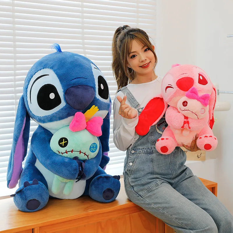 30-45cm Disney Lilo & Stitch Doll Scrump Cartoon Pink Angel Plush Toy Cute Anime Soft Stuffed Kawaii Children'S Birthday Gift