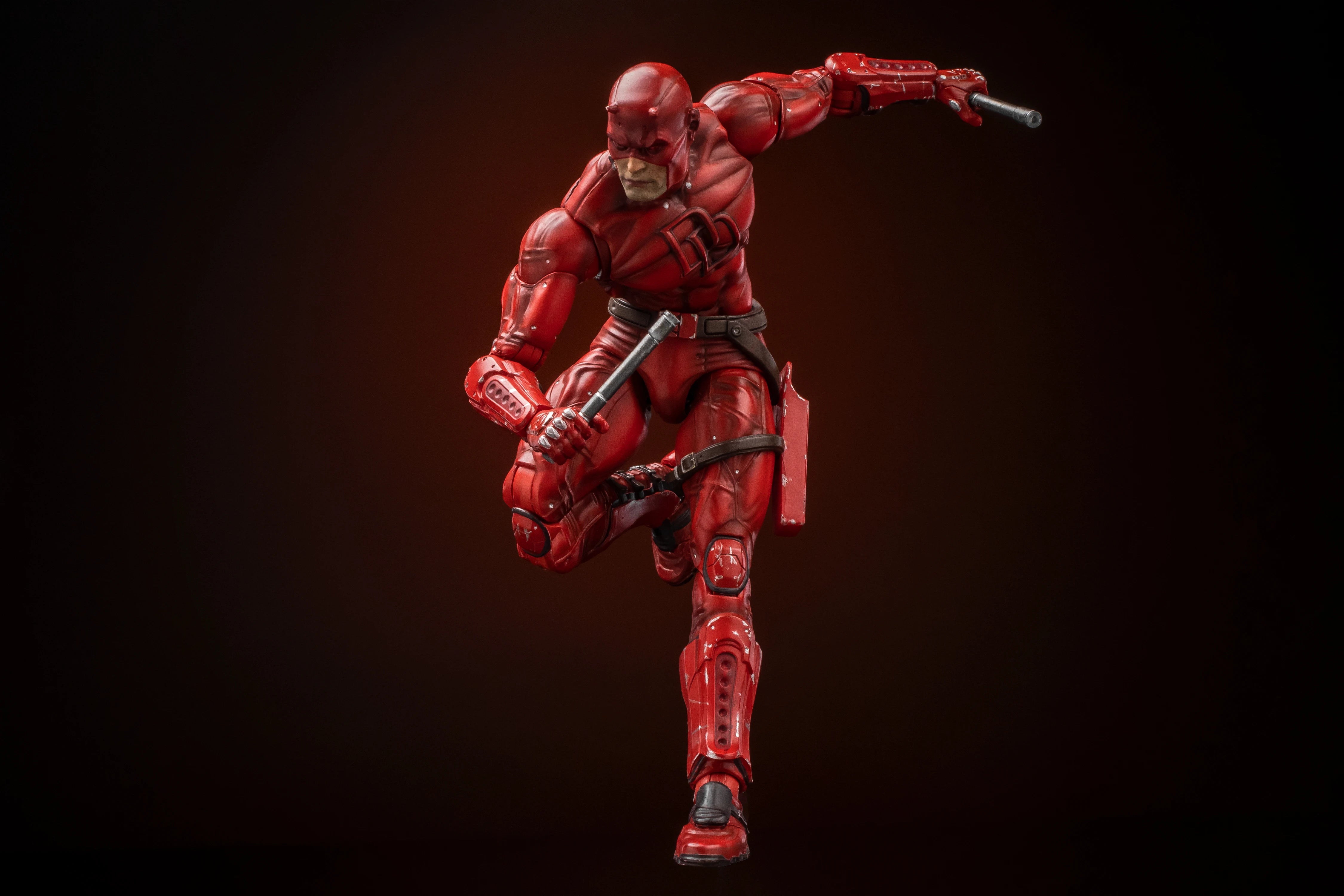In Stock - FlefToys Marvel Daredevil Classic Red Shadowland Reborn Black 8