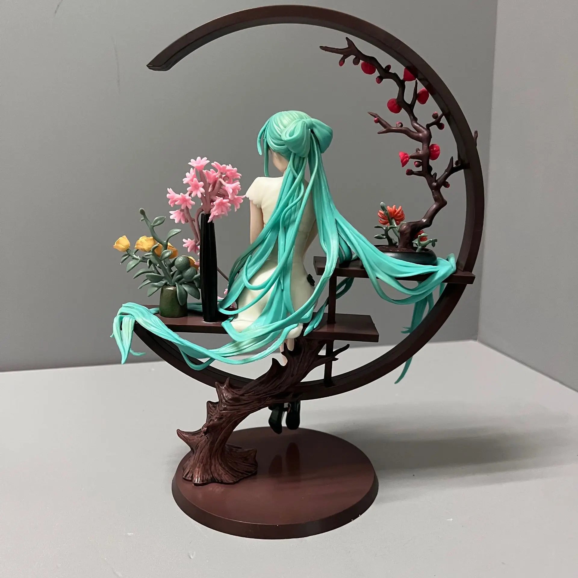 25cm Hatsune Miku In Cheongsam 1/7 Beautiful Girl Figure Model Statue Boys Collection Desktop Decoration Ornament Toys Gifts