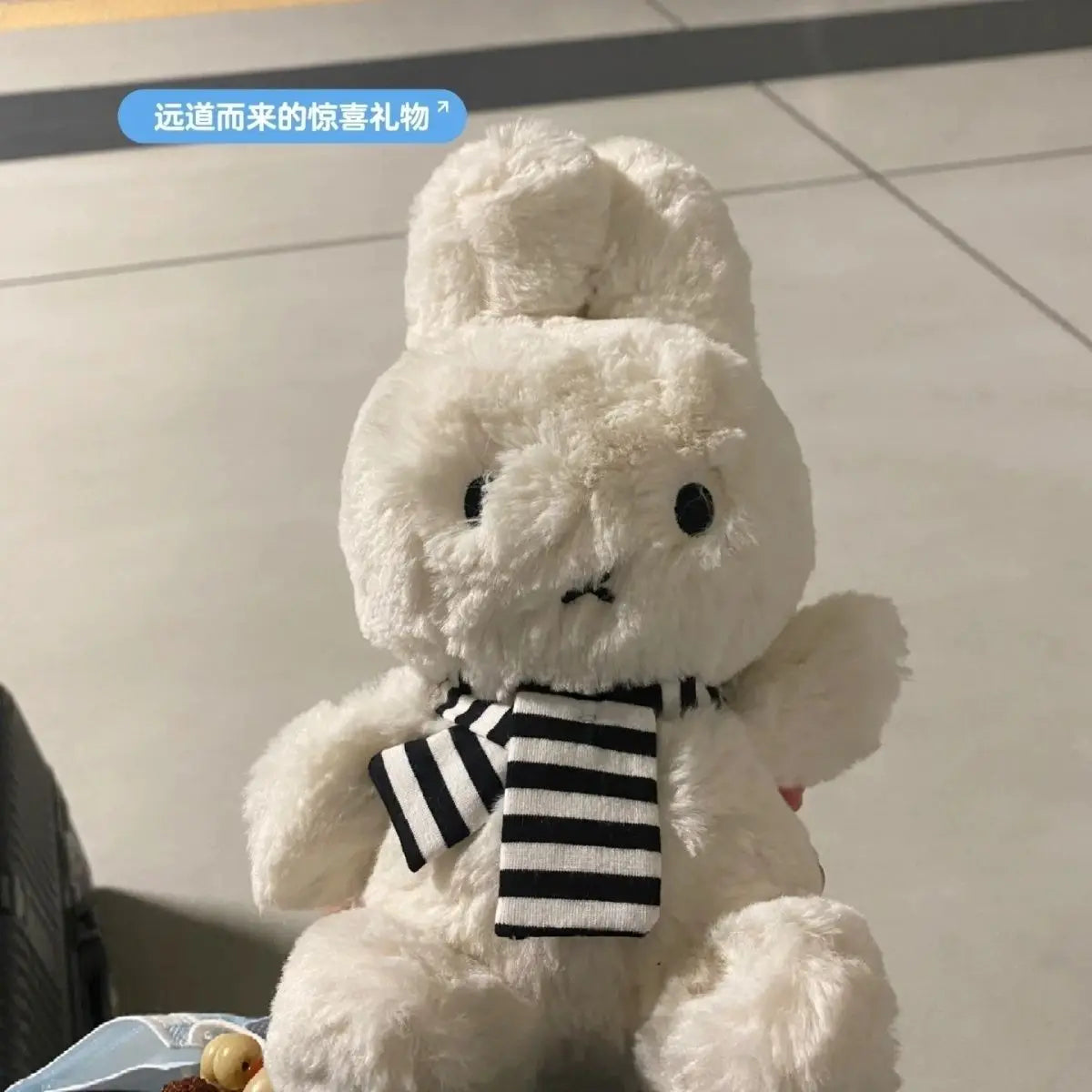 30CM Kawaii Miffy Plush Toy Cute Striped Scarf Doll Plush Doll Boy Girl Gift