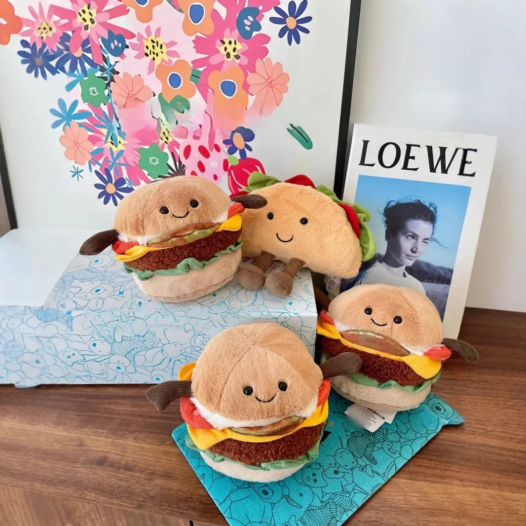 Jellycat With Tags Jellycat Fun Burger Cute Plush Toy Soothing Doll Holiday Birthday Presents For Girlsgift Stuffed Toy