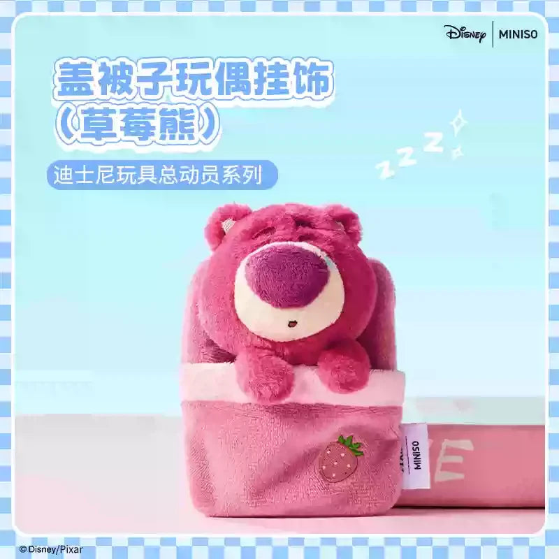 Miniso Disney Stitch Plush Doll Pendant Lotso Winnie the Pooh Stuffed Toy Cute Christmas Gift for Kids Soft Furry Ornament