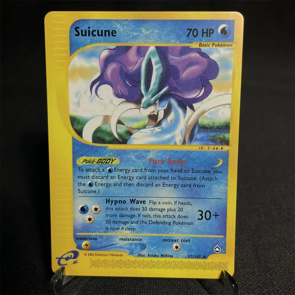 Pokemon Cards Shining Card E-Card Series Vileplume Arcanine Gengar Suicune Game Collection Cards Toys Gifts Proxy Card