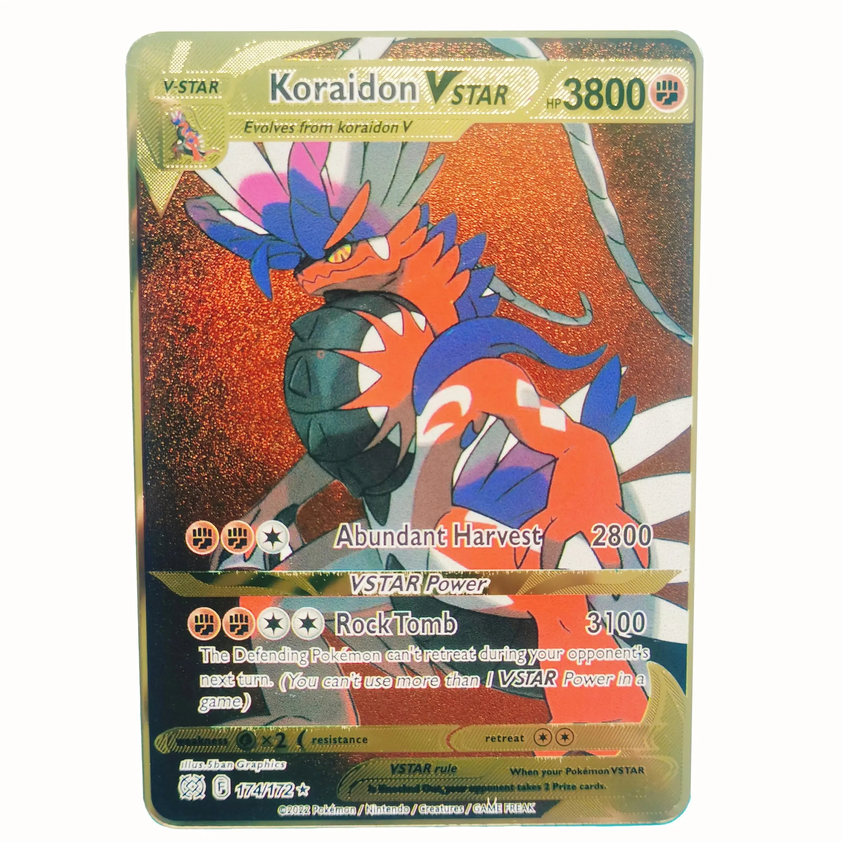 2024 Pokemon English Metal Card Anime Pikachu Charizard Mewtwo Blastoise Vmax Shiny Letters Game Collection Card Kids Toy Gifts