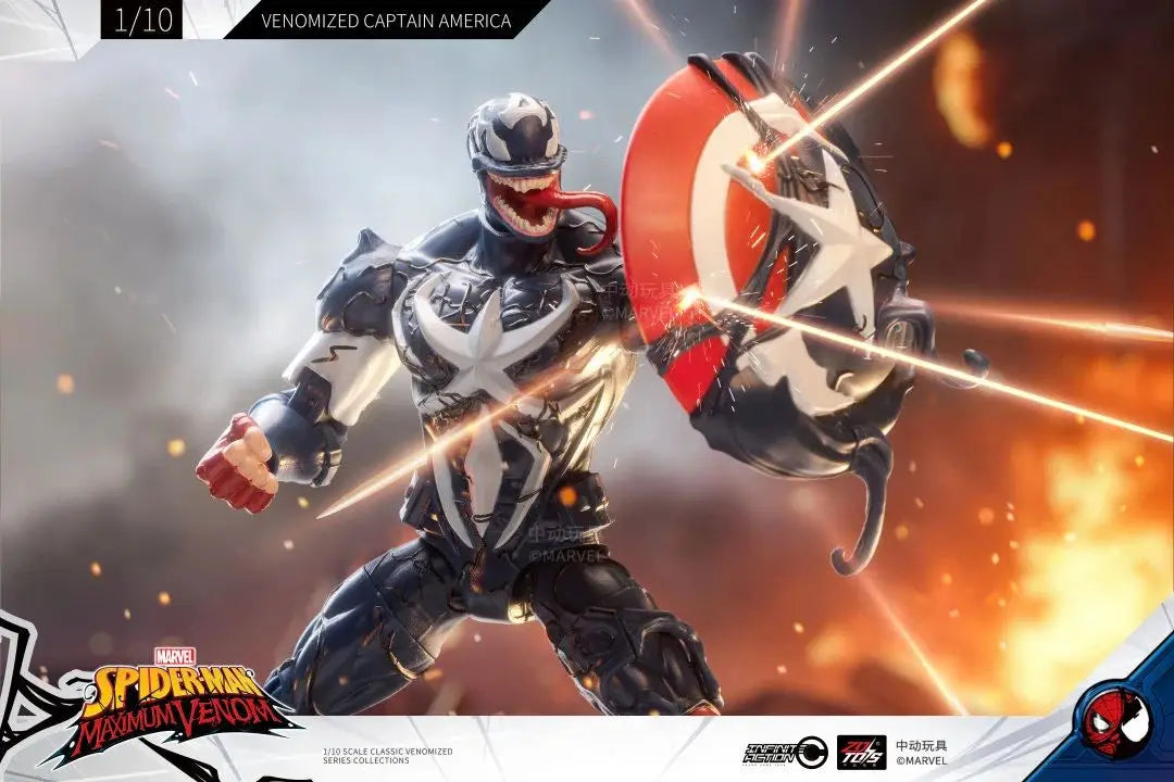 ZD Original Venom Parasitic Iron Man Thanos Symbiote Captain America Black Panther 1/10 Marvel legends Action Figure Anime Toy
