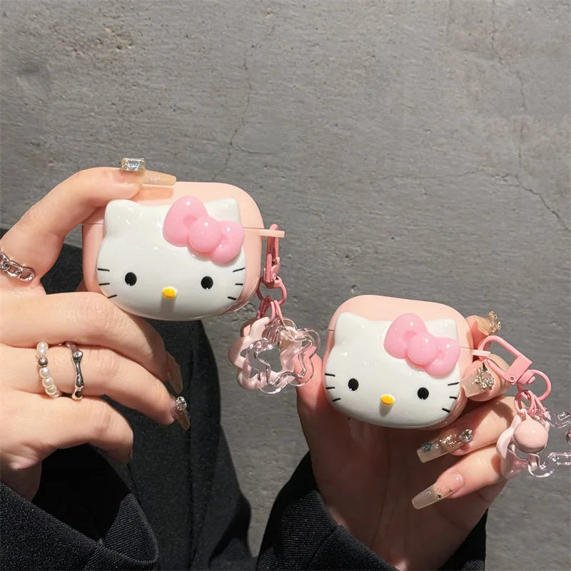 Cute KT Cat Protective Cover for AirPods Pro2 Protective Cover Cartoon Bluetooth Earphone Soft Case for Airpods 4 3 2 1 Pro
