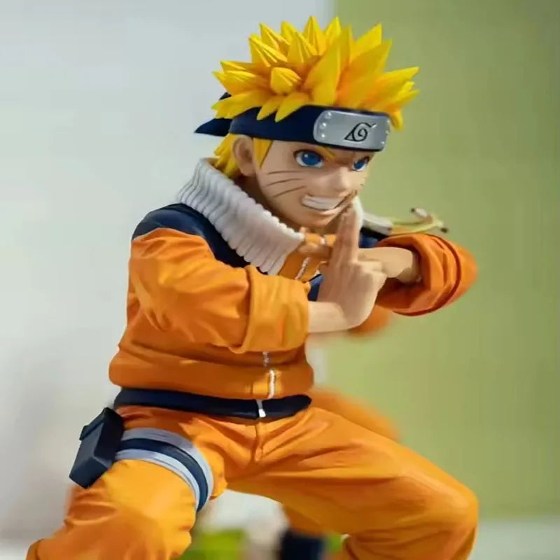 Naruto Anime Figure 18cm Uzumaki Naruto Action Figurine Battle Scene Collect Pvc Statue Model Boy Ornament Toys Gift