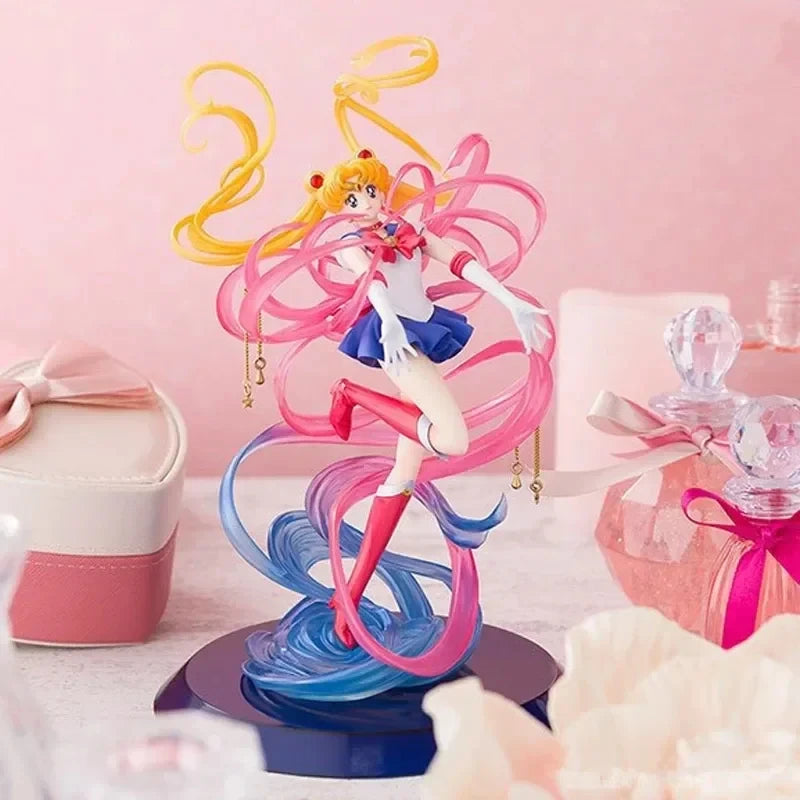 Sailor Moon Crystal Power Transformation Kawaii Anime Action Figure Girl Figurines Pvc Girl Model Doll Statue Toy Decor Kids Toy