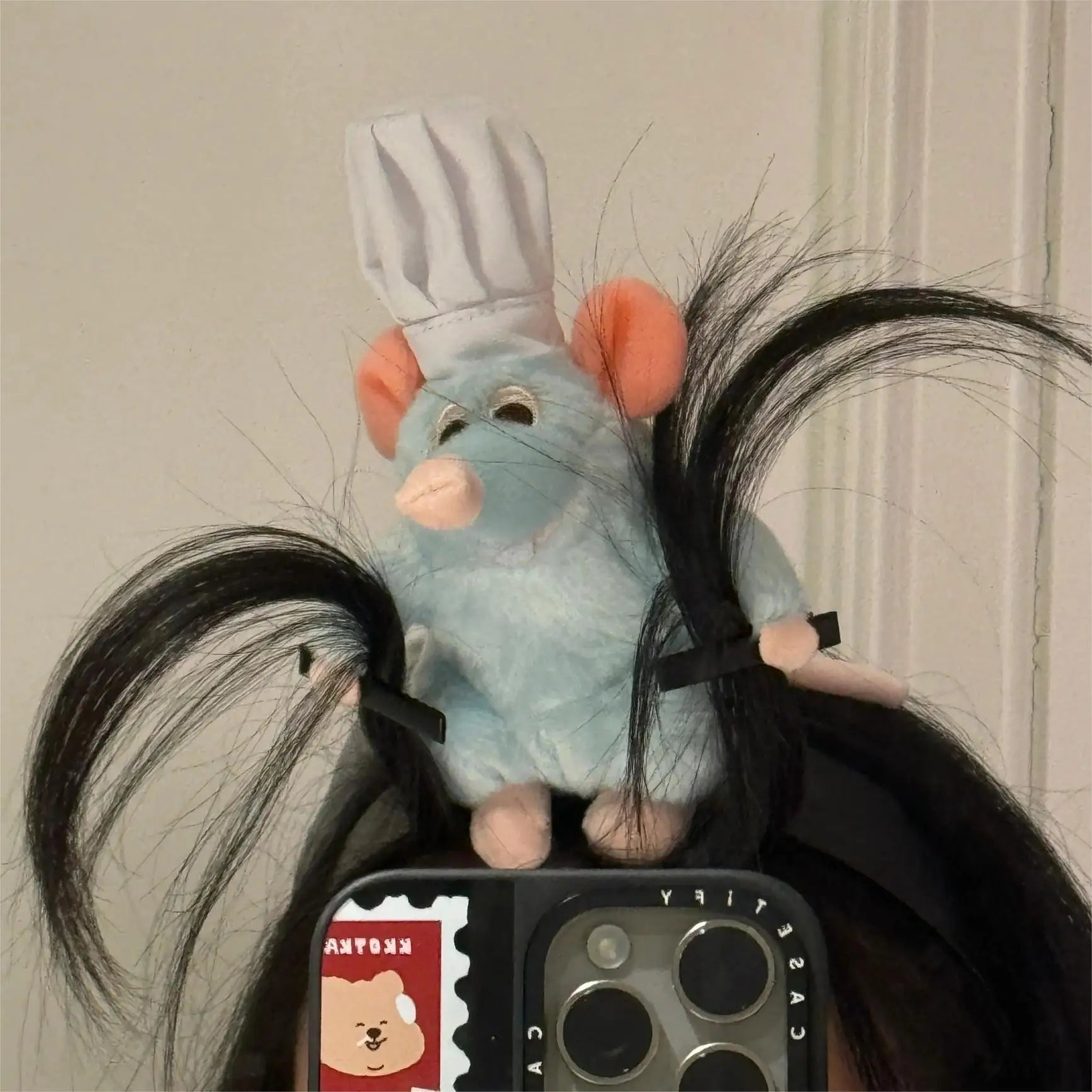 Disney Ratatouille Headband Cartoon Anime Character Plush Doll Grabbing Bangs Funny Accessories Girls Kawaii Toy Gift