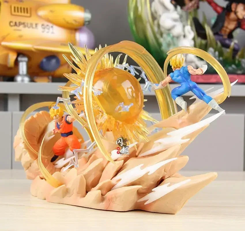18cm Dragon Ball Figure Goku Vs Vegeta Figure Sky Top Wcf Goku Vs Vegeta Anime Figure Goku Vegeta Action Figurine Pvc Model Gift