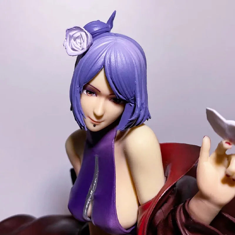 Anime Naruto GK Statue 28cm Akatsuki Figure Konan Girl Statue Model Collectible Toys Christmas Ornaments