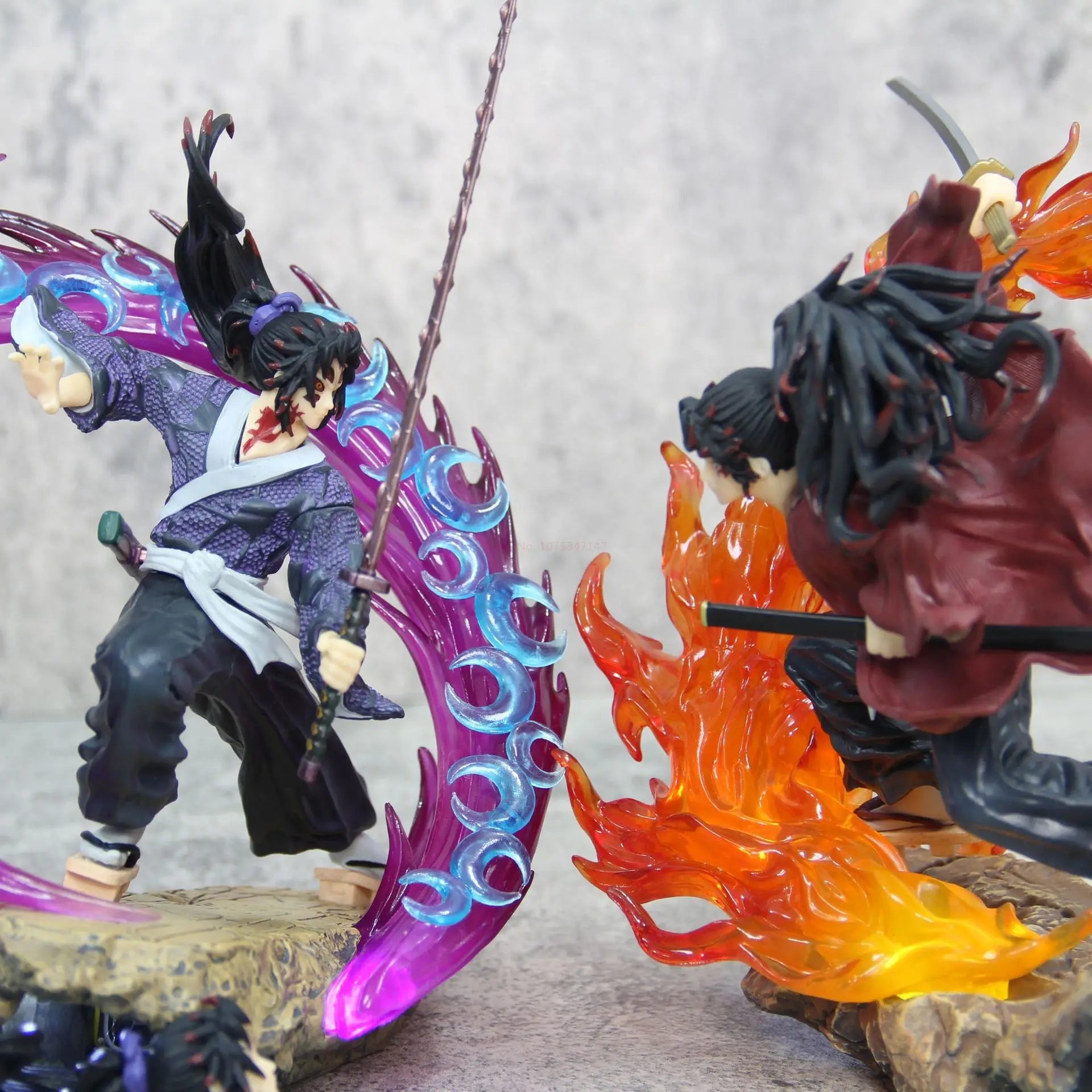 Hot 21cm Demon Slayer Kokushibo Tsugikuni Yoriichi Figure Gk Fierce Battle Action Figurine Pvc Statue Model Dolls Decor Toys
