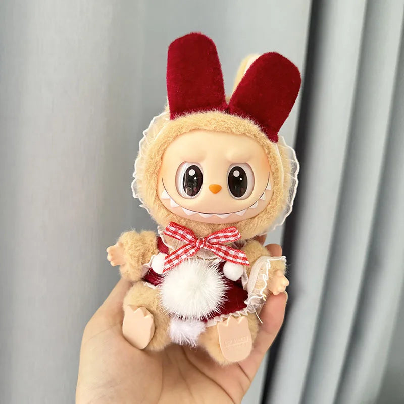 17cm Mini Plush Doll'S Clothes Outfit Accessories For Korea Kpop Exo Labubu I II Idol Dolls Sitting Party Series Clothing Gift