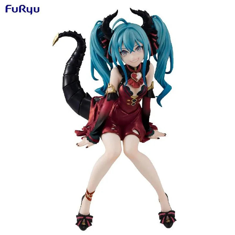 14cm Anime Hatsune Miku Action Figure Kawaii Little Devil Ver Figurine Girls Collectable Pvc Model Seated Desktop Ornament Dolls