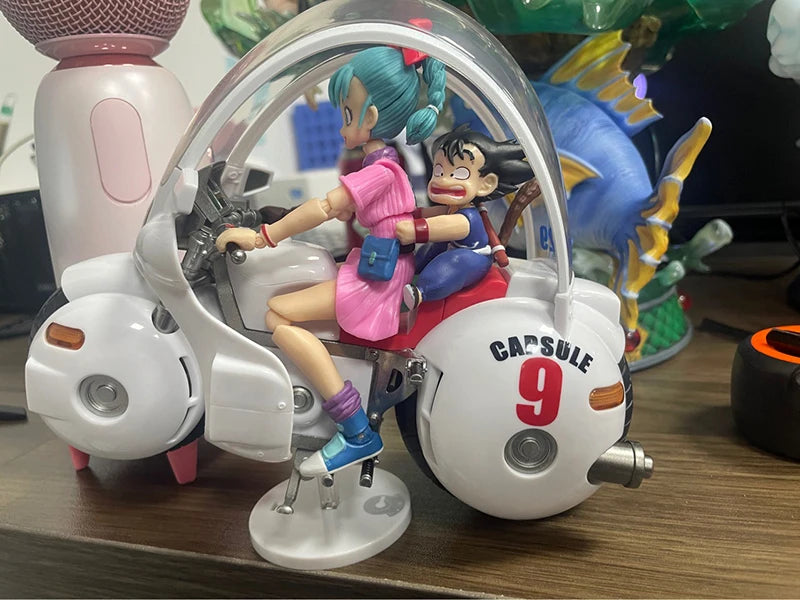 18cm SHF Dragon Ball Figures Bulma's Motorcycle Hoipoi Capsule No. 9 Action Figure PVC Collection Bulma Goku Figurine Model Toys