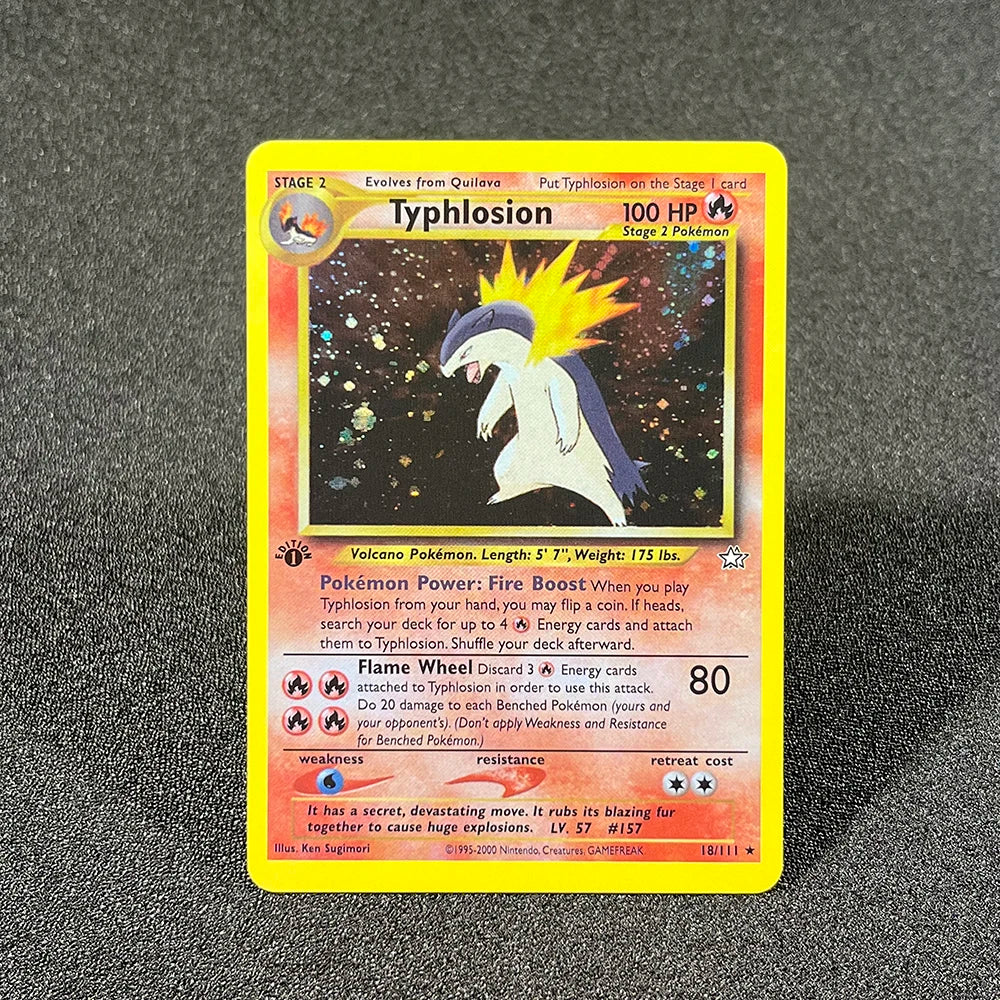 PTCG Foil Cards Lugia Espeon Politoed Alakazam Mewtwo Kingdra Zapdos Raichu 1996 1st Edition Game Collection PKM Proxy Cards