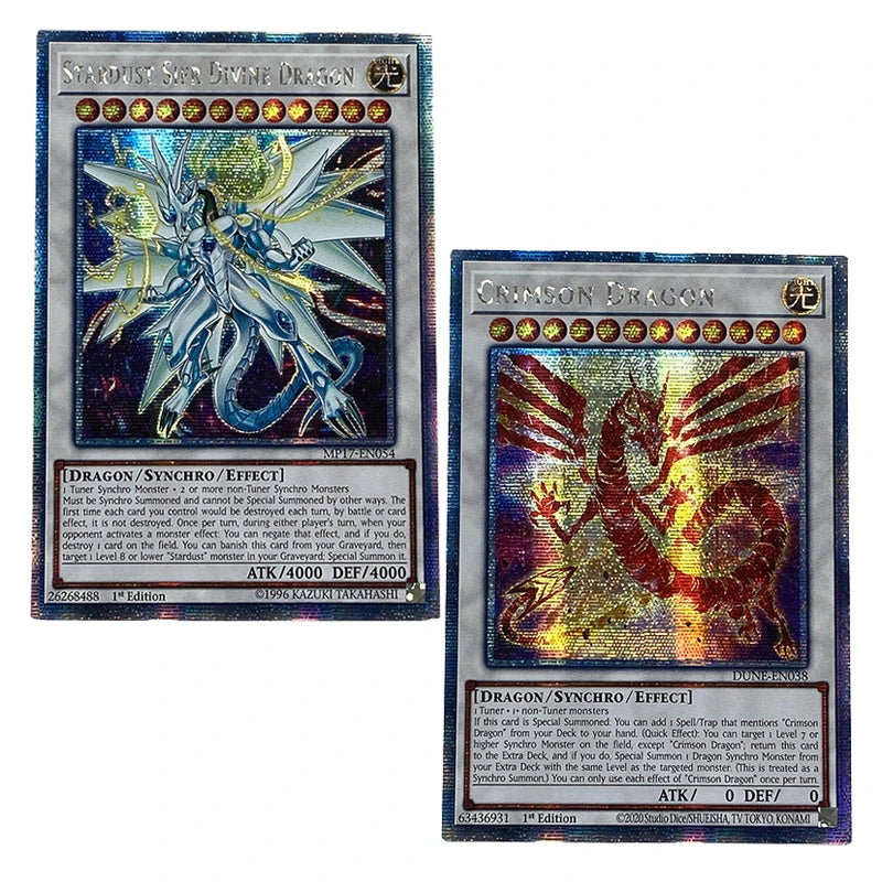 Yu-Gi-Oh! Collection DIY Proxy Cards Non-Original Crimson DragonStardust Sifr Divine Dragon Non-Original Collection Card Toys