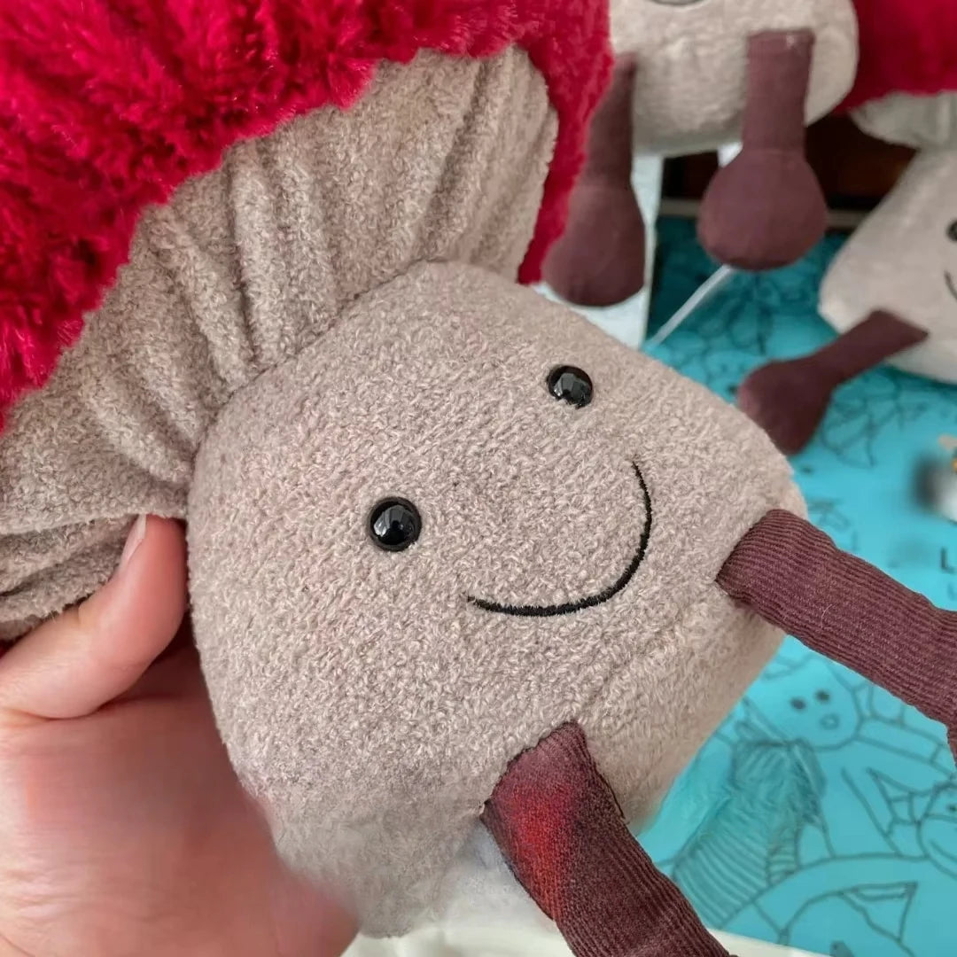 Jellycat With Tags Jellycat Fun Mushroom Soothing Plush Toy Companion Cute Pendant Doll Girl Birthday Holiday Gift Stuffed