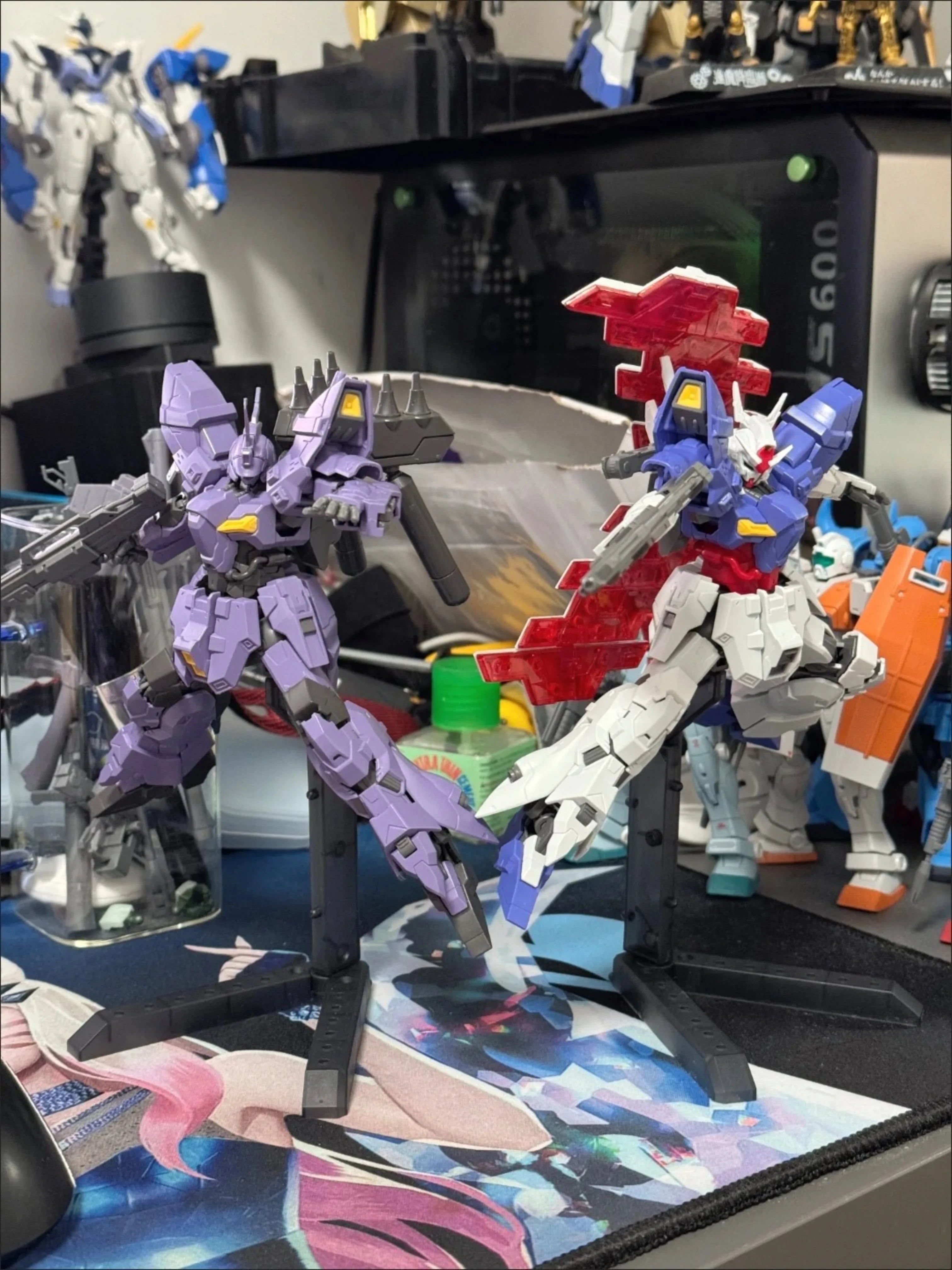 JUJIANG HG 1/144 AMS-123X Varguil Moon Fighter Action Figures Assembly Model Kit Anime Figure DIY Robot Toys Kids Birthday Gift